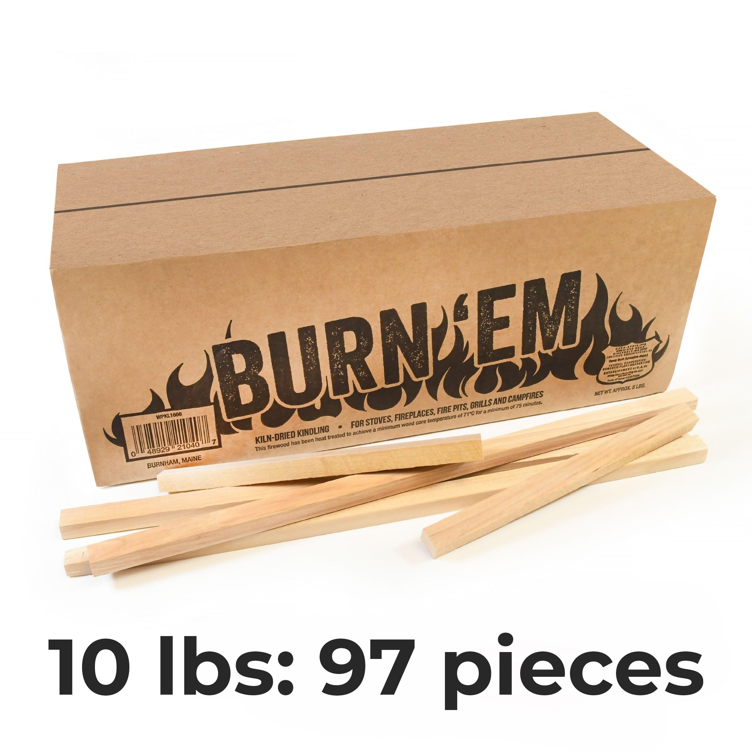 Premium Kiln-Dried Fire Starter Kindling - 10 lb Box | All-Natural Firewood for Fire Pits, Indoor/Outdoor Fireplaces, Grills, Smokers & Pizza Ovens | Compatible with Breeo, Solo Stove, Ooni | Perfect for Camping, Backyard BBQs & Cozy Nights by the Fireplace