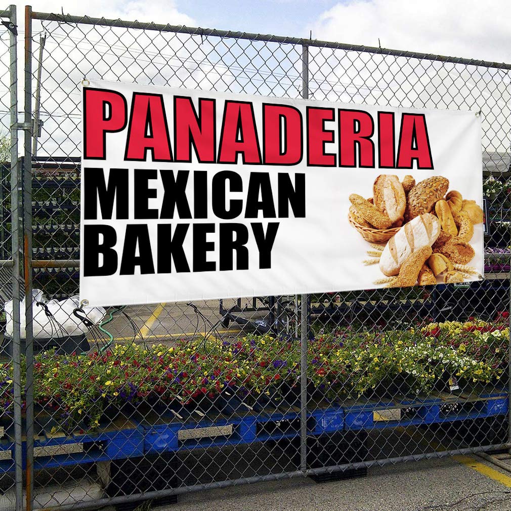 Custom Vinyl Banner for Mexican Bakery & Restaurant - Weatherproof Outdoor Yard Sign with 10 Grommets (60x144 Inches) - Perfect for Food Businesses, Events, and Industrial Use