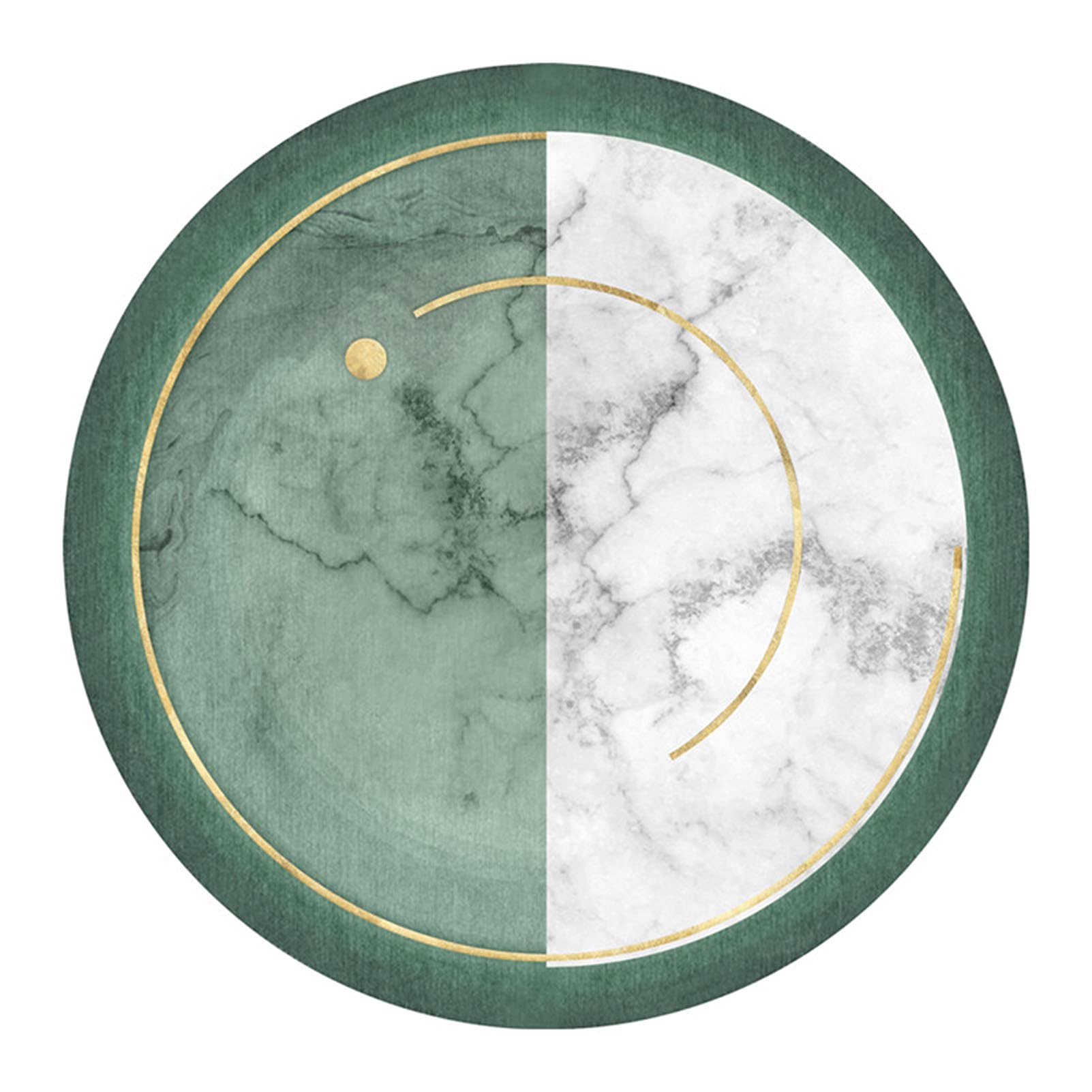 Modern Round Non-Slip Runner Rug - Washable Indoor Carpet for Living Room, Dining Room & Bedroom - Perfect for Home Decor, Yoga Space and Entryway