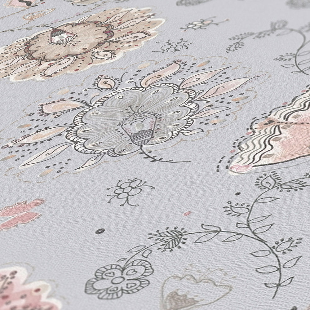 House of Turnowsky Funky Floral Leaves Print - Stylish Home Decor for Living Room, Bedroom & Office