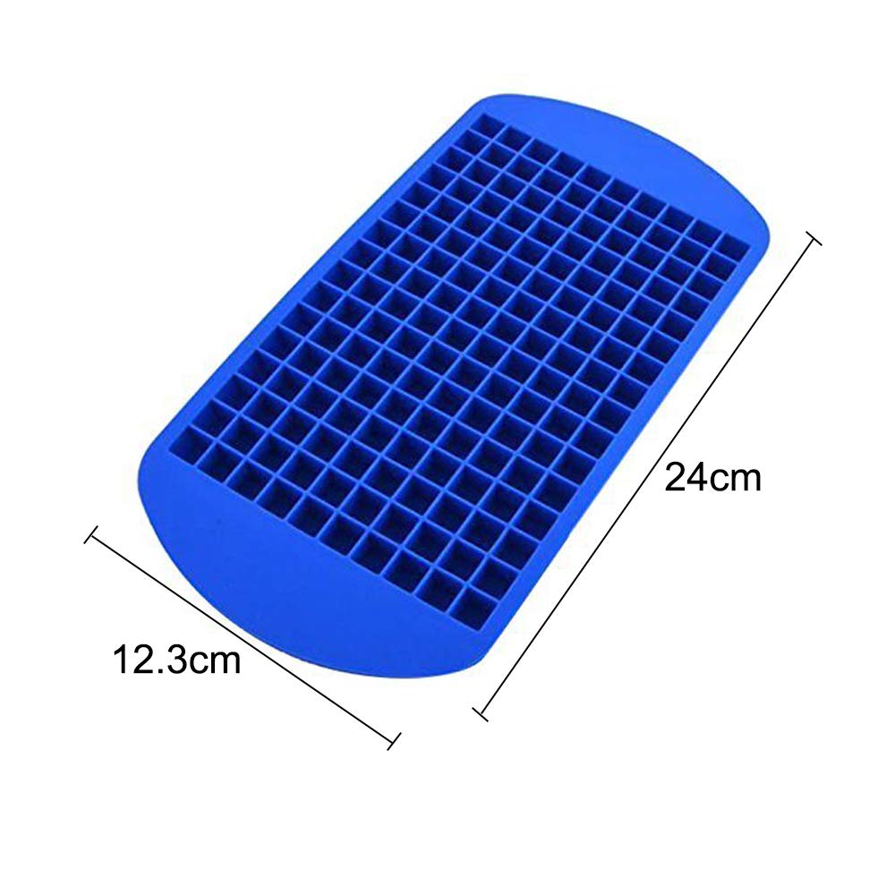 Baixikly 2-Pack Square Ice Cube Trays - 160 Mini Grids for Whiskey, Cocktails & Baby Food | Perfect for Freezer, Parties & Home Bars
