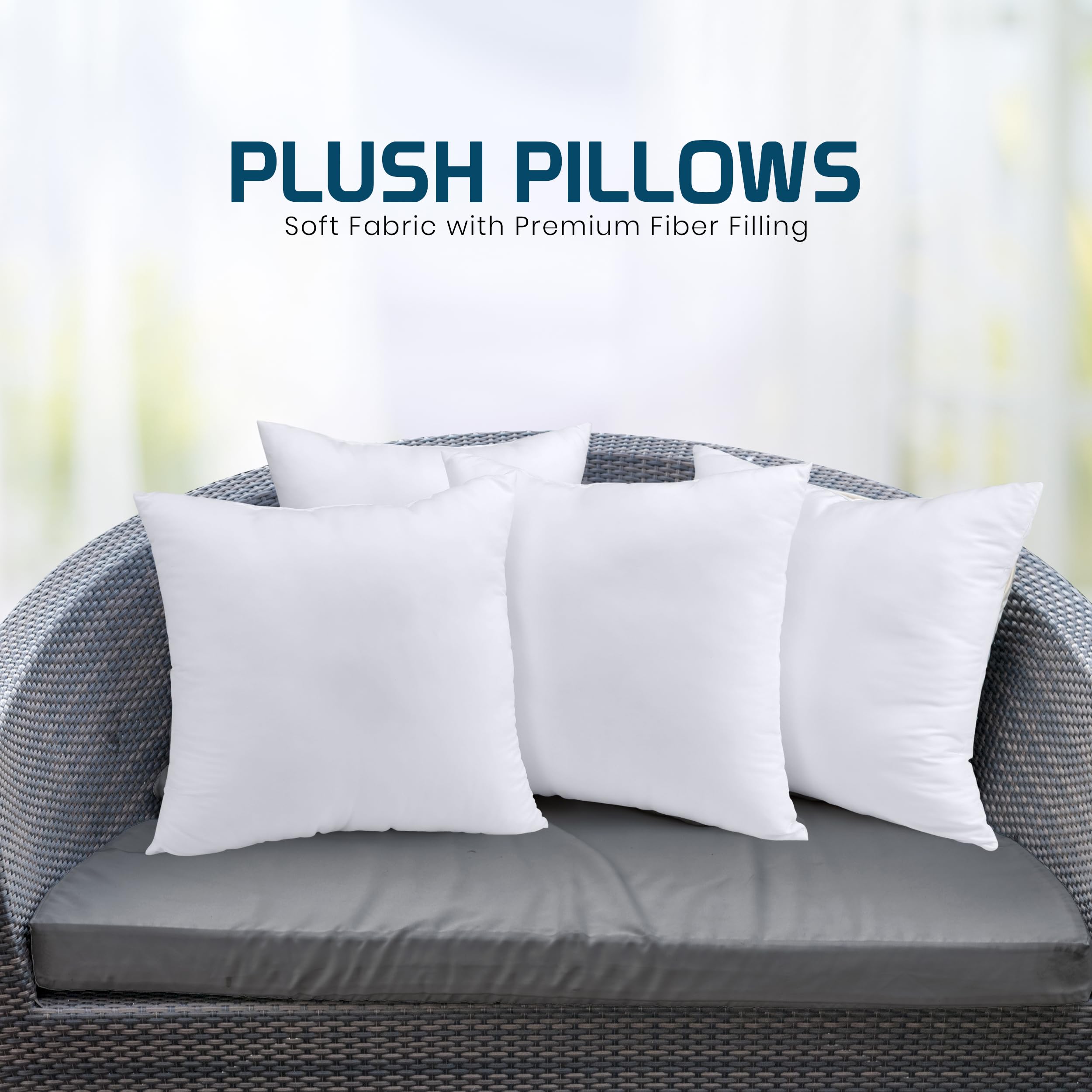 Utopia Bedding Throw Pillow Set of 24 (12x12 Inches) - Soft White Decorative Couch Pillows for Sofa, Bed & Home Decor | Perfect for Living Room, Bedroom & Dorm Room Styling