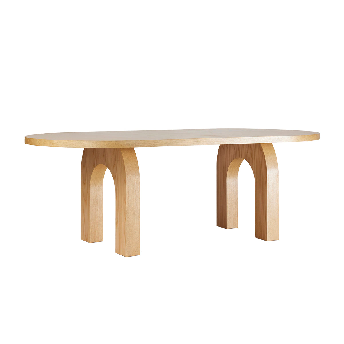 Hawk Spree Oval Dining Table - Modern Wooden Kitchen Table for 6, Farmhouse Style Dining Room Furniture - Perfect for Family Gatherings & Dinner Parties