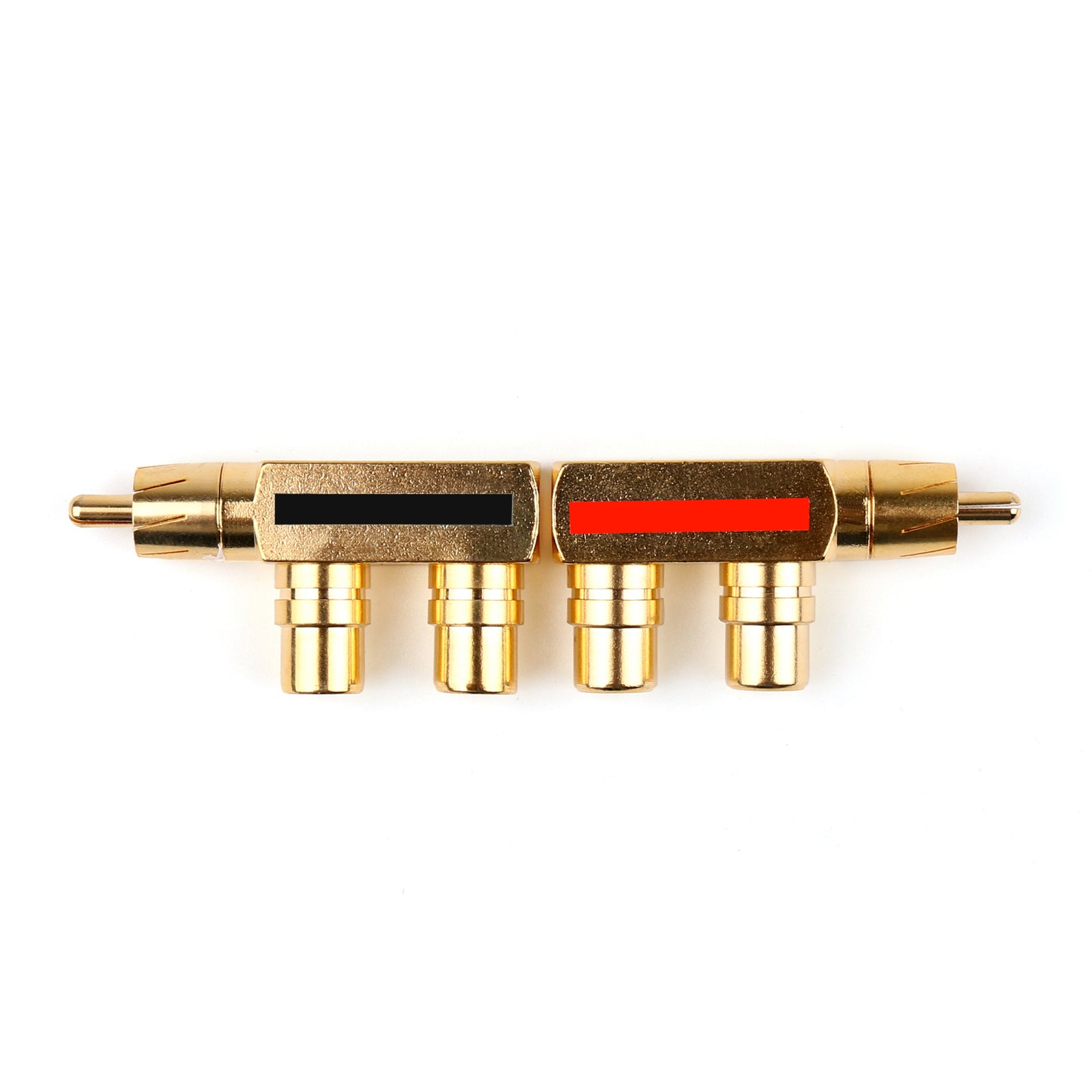 10 Pcs Gold Plated RCA Audio Splitter Adapter - 1 Male to 2 Female Connector for Home Theater, Car Stereo & DJ Equipment - High Quality AV Y-Cable for Enhanced Sound Distribution