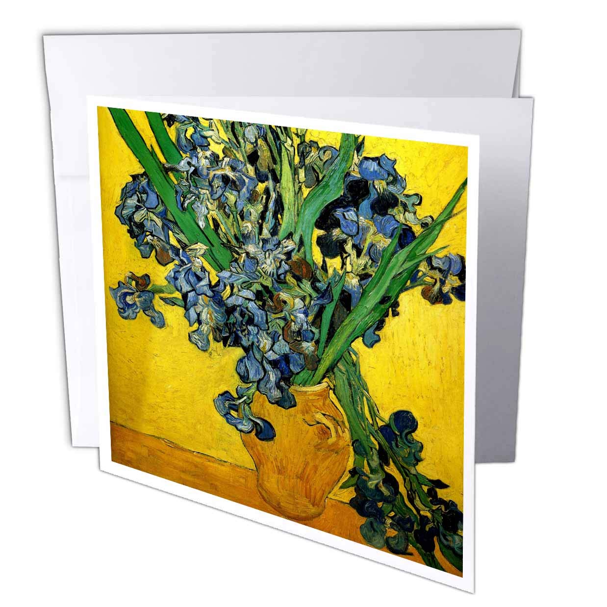 Vintage Van Gogh Irises in a Vase Greeting Cards Set - 6 Art-Inspired Note Cards with Envelopes - Perfect for Birthdays, Thank You Notes & Special Occasions