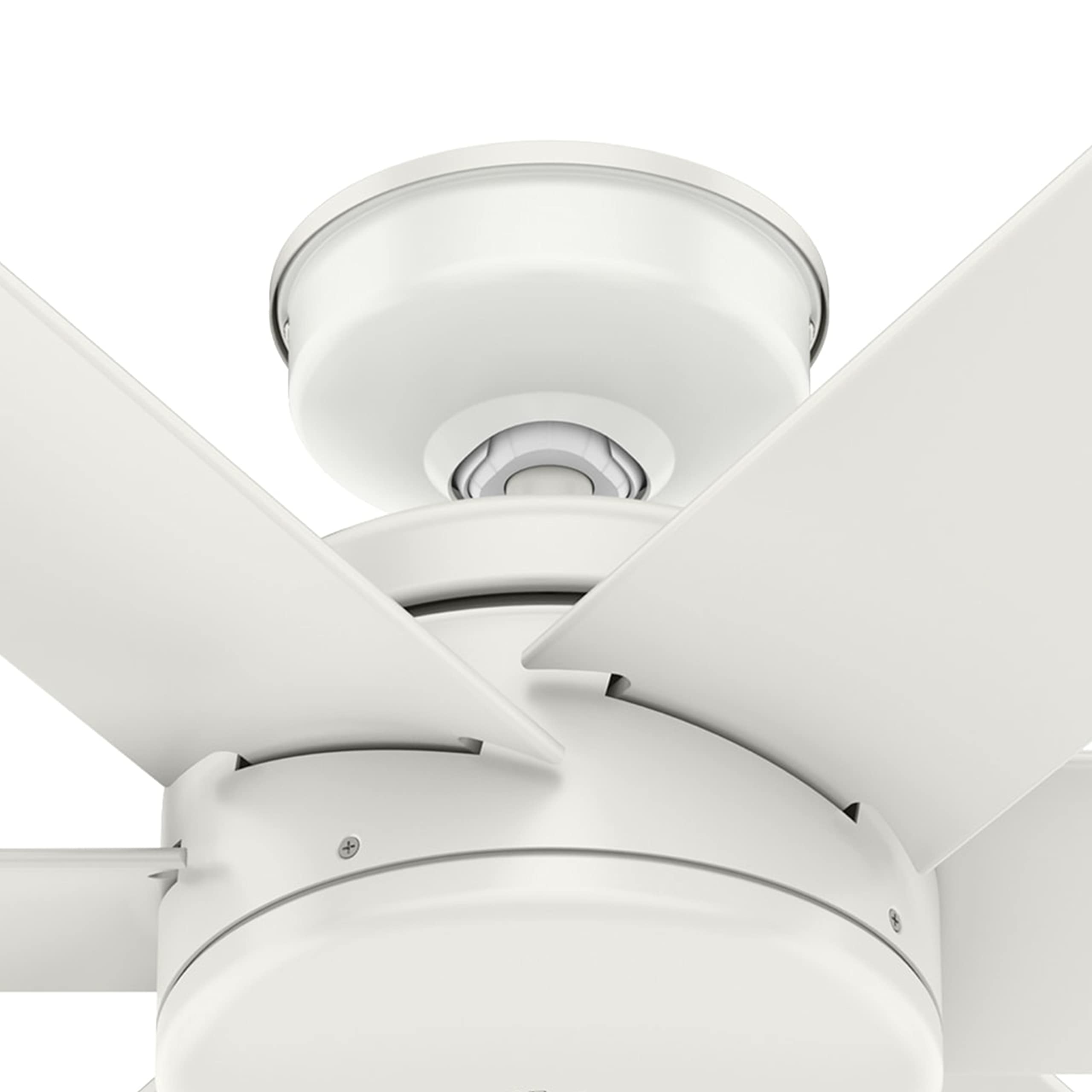Hunter Fan 44 Inch Casual Fresh White Indoor/Outdoor Ceiling Fan with 6 Blades - Energy Efficient Cooling for Patio, Bedroom, Living Room, Office, Basement & Kitchen - Perfect for Home, Commercial & Outdoor Spaces (Renewed)