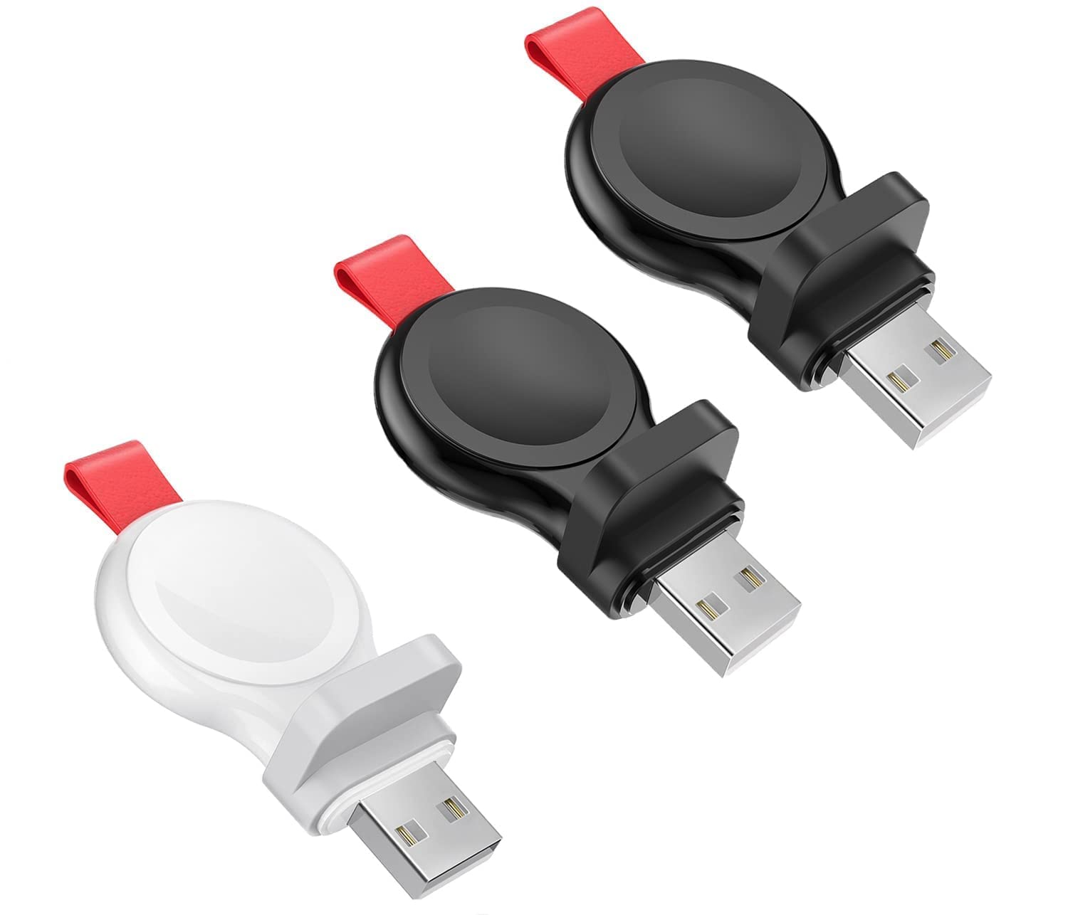 3 Pack Magnetic Apple Watch Charger - Portable USB Fast Charging Dock for Apple Watch Series 7/6/5/4/3/2/1 & SE (38mm/40mm/41mm/42mm/44mm/45mm) - Perfect for Travel, Car & Office Use