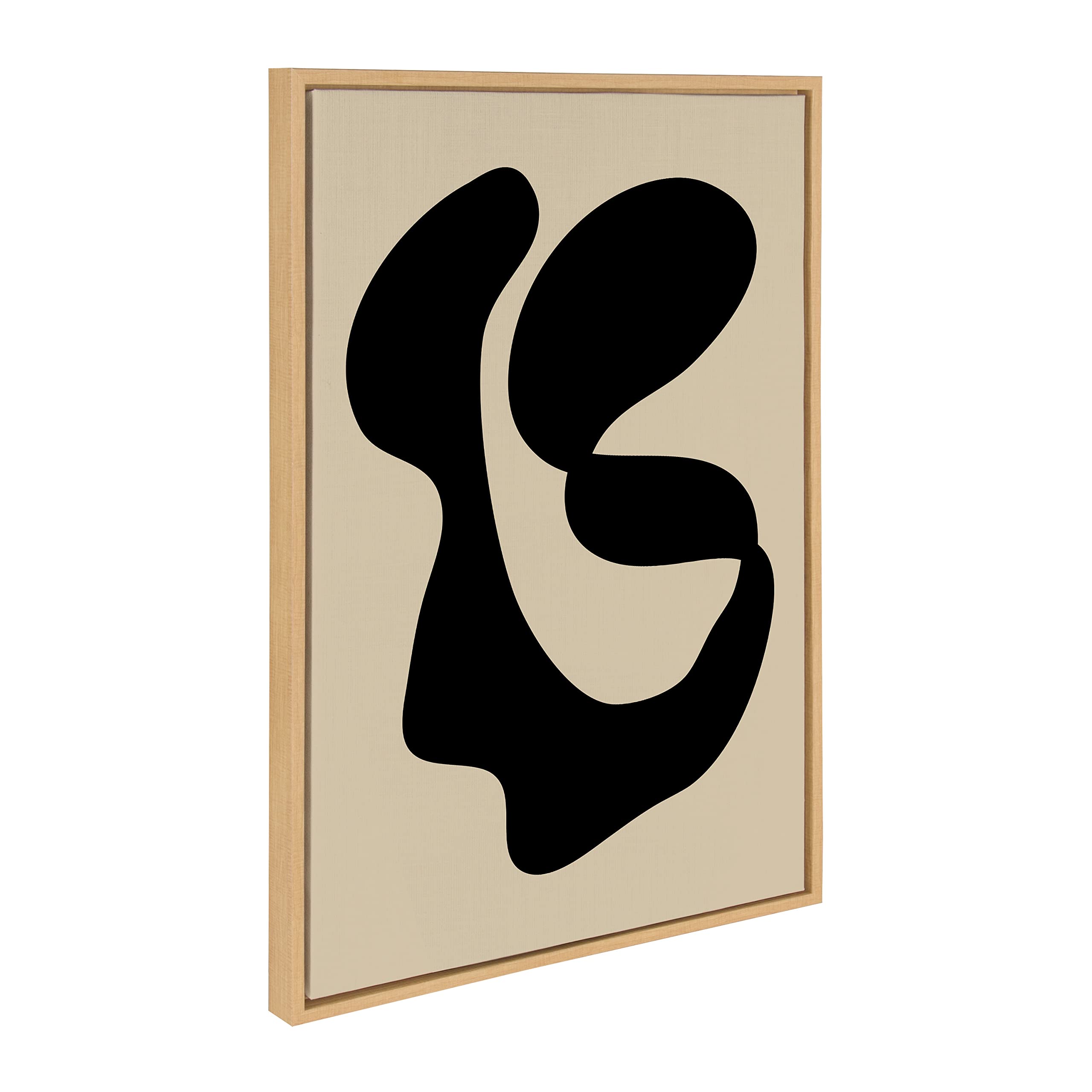 Kate & Laurel Sylvie Abstract 10 Framed Canvas Wall Art - 23x33 Inches Natural Wood Frame, Modern Decorative Art Print for Living Room, Bedroom & Office Decor | Ready-to-Hang Home Wall Decor