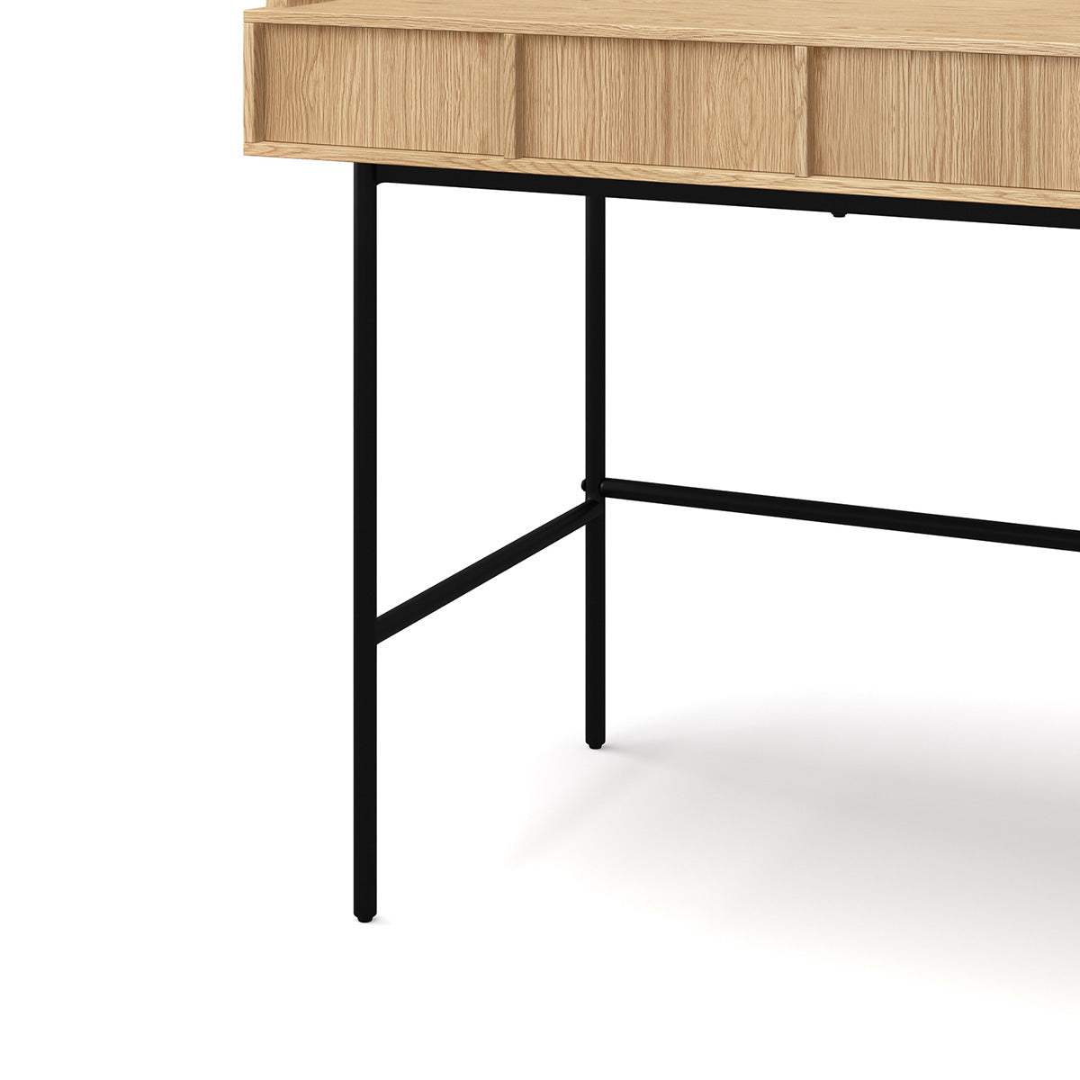 Isla 2 Drawer Writing Desk - Modern Home Office Furniture for Small Spaces, Study & Work from Home (White Finish)