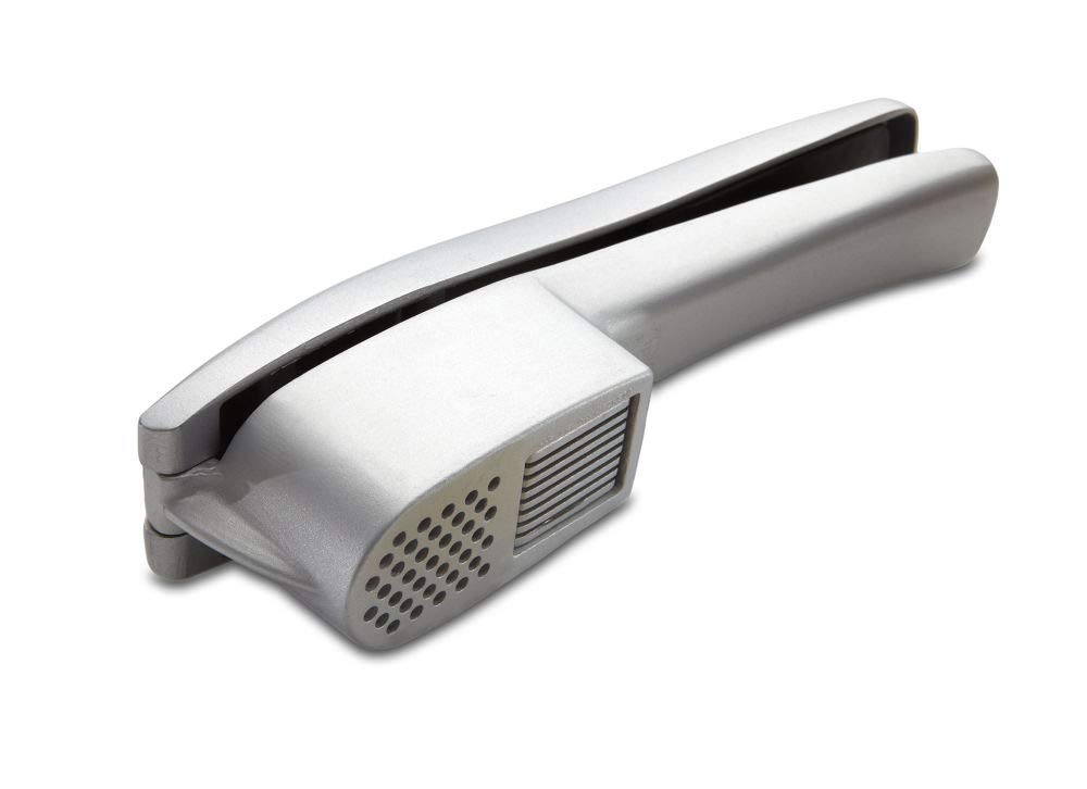 Premium Stainless Steel Garlic Press & Slicer - Heavy Duty Garlic Mincer with Ergonomic Handle - Perfect for Cooking, Meal Prep & Italian Cuisine