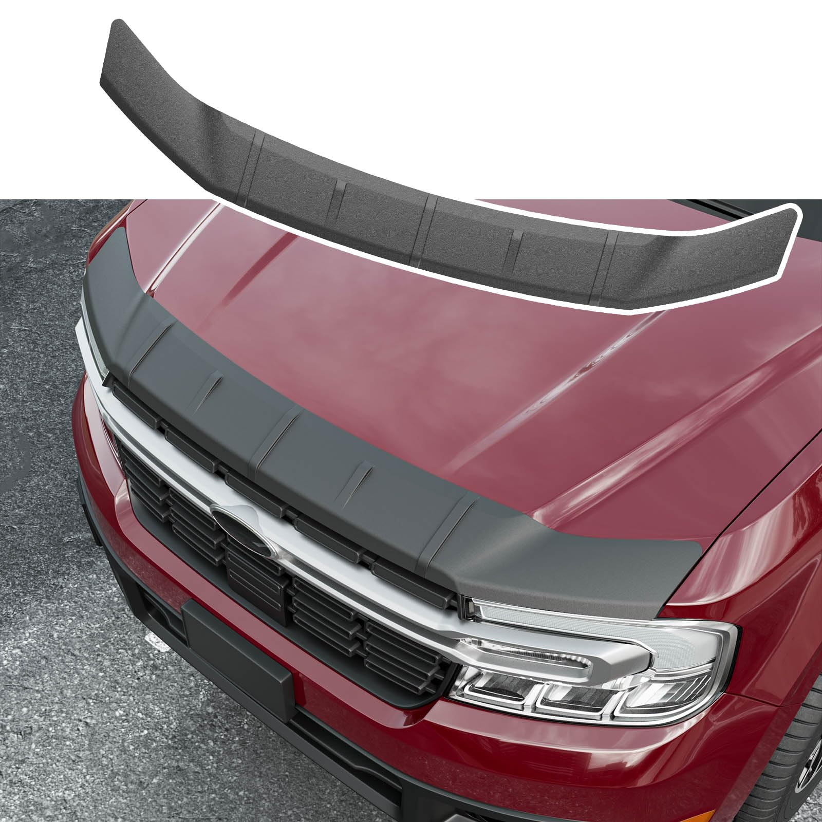 2022-2025 Ford Maverick Hood Protector Shield | Bug Deflector & Wind Guard Replacement Accessory | Perfect for Highway Driving & Off-Road Adventures