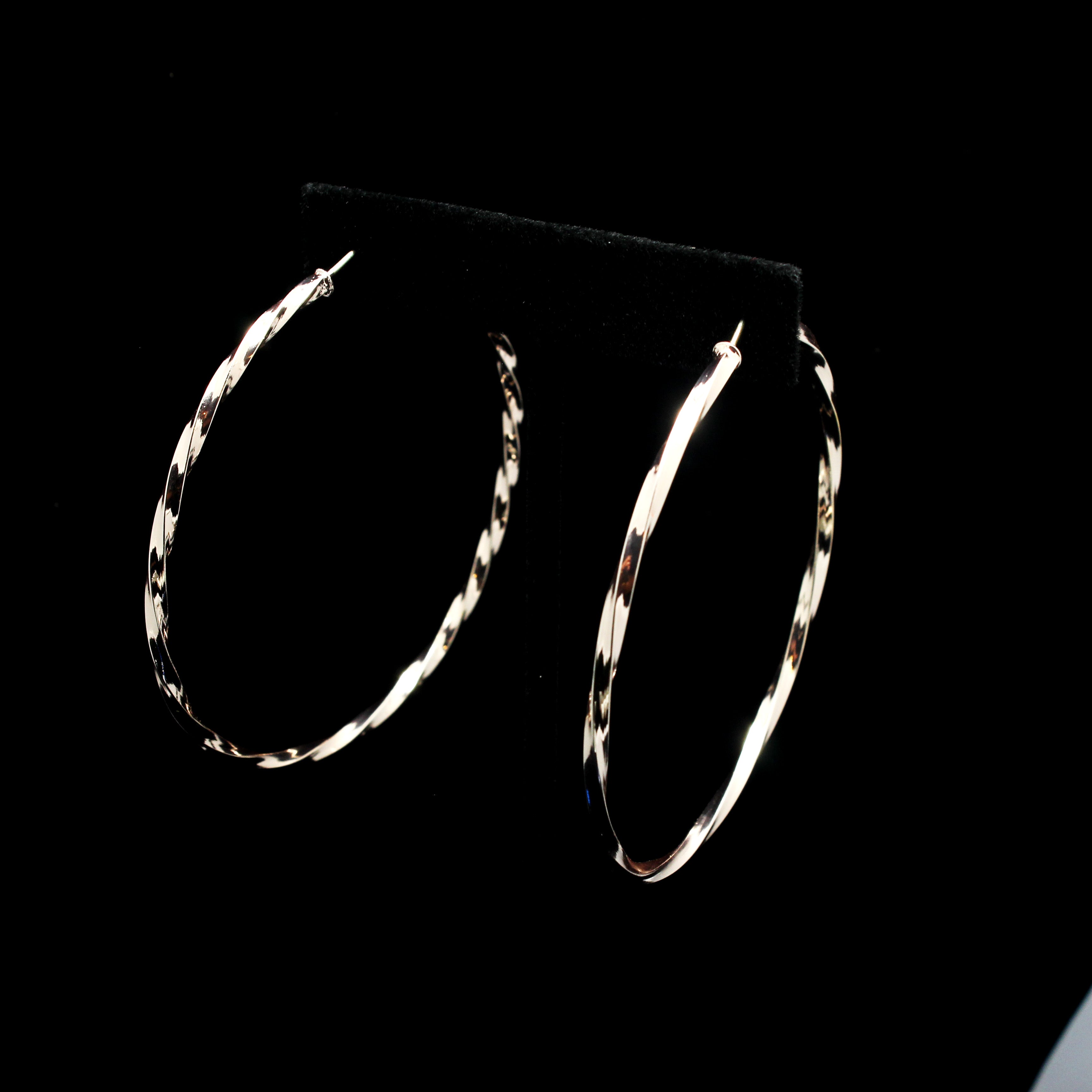 Russian Gold Twisted Hoop Earrings for Women - 14K Gold Plated Dangle Earrings for Party, Wedding & Everyday Wear