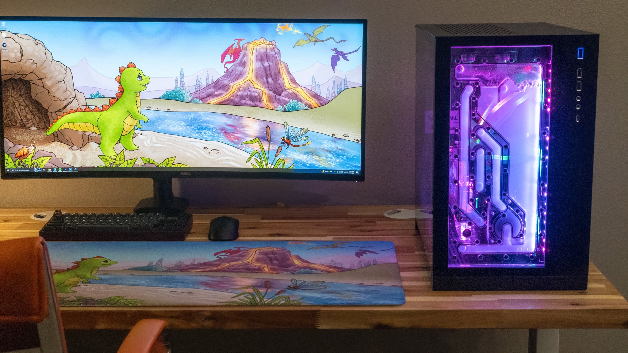 Jakeyosaurus Wish for Wings Limited Edition XL Gaming Desk Mat - Content Creator Collaboration - Perfect for PC Gaming Setup & Streamer Workspace