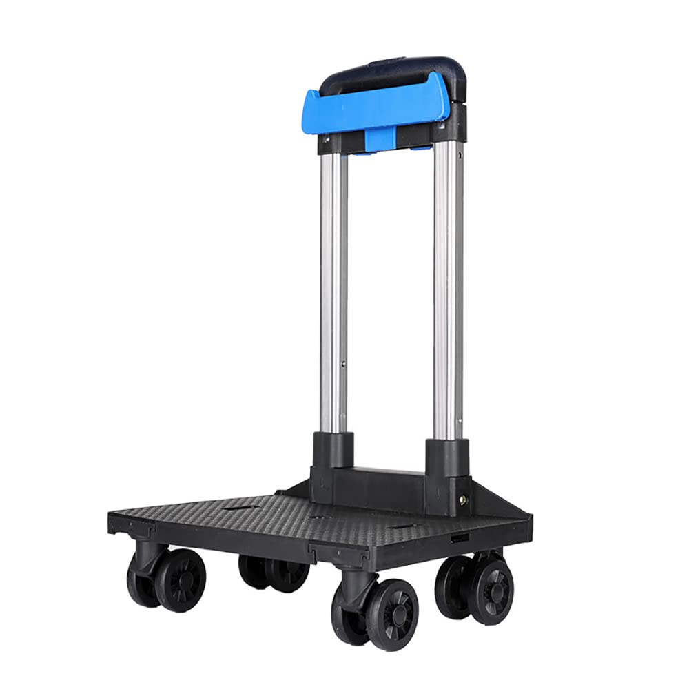 4-Wheel Folding Lightweight Luggage Cart - Compact Travel Trolley for Backpacks, Lunch Bags, Golf Bags & Pet Carriers | Perfect for Air Travel, Commuting, Camping & Outdoor Adventures