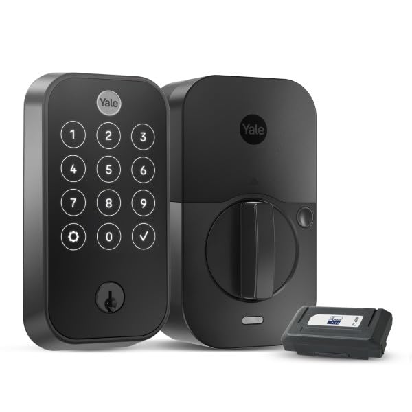 Yale Assure Lock 2 Touch with Z-Wave - Smart Deadbolt Fingerprint Entry Door Lock in Black | Keyless Home Security for Front Door, Apartment & Smart Home Automation