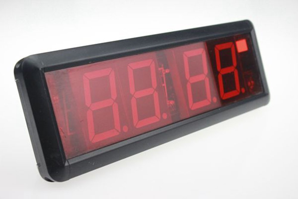 AZOOU 2.3 Inch 4 Digit LED Digital Clock with Countdown/Countup Timer - Red Display for Kitchen, Bedroom, Office, and Gym Time Tracking
