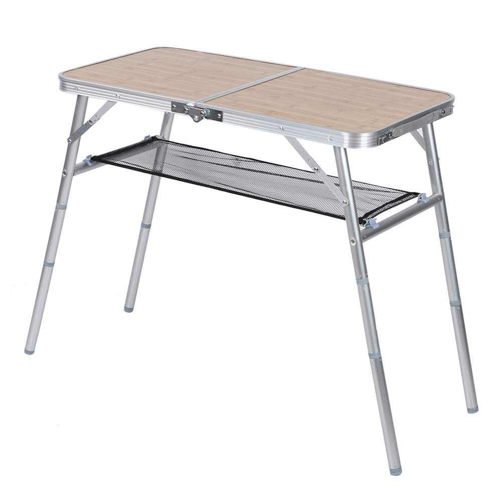 Heavy Duty Outdoor Camping Table - Portable Folding Picnic Table with Sturdy Metal Legs for Backpacking, BBQ, Family Gatherings & Beach Trips - Perfect for Camping, Tailgating & Outdoor Adventures