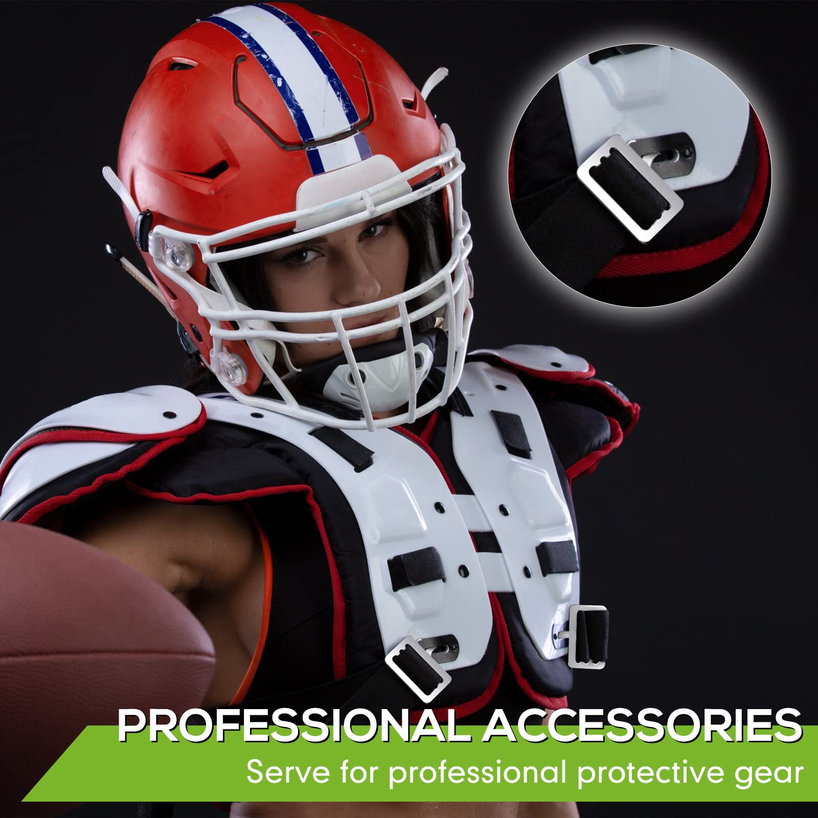 Dunzy Shoulder Pad T Hook for Football - Silver | Durable Football Shoulder Pad Accessory for Enhanced Protection & Comfort | Perfect for Training, Games & Sports Safety Gear