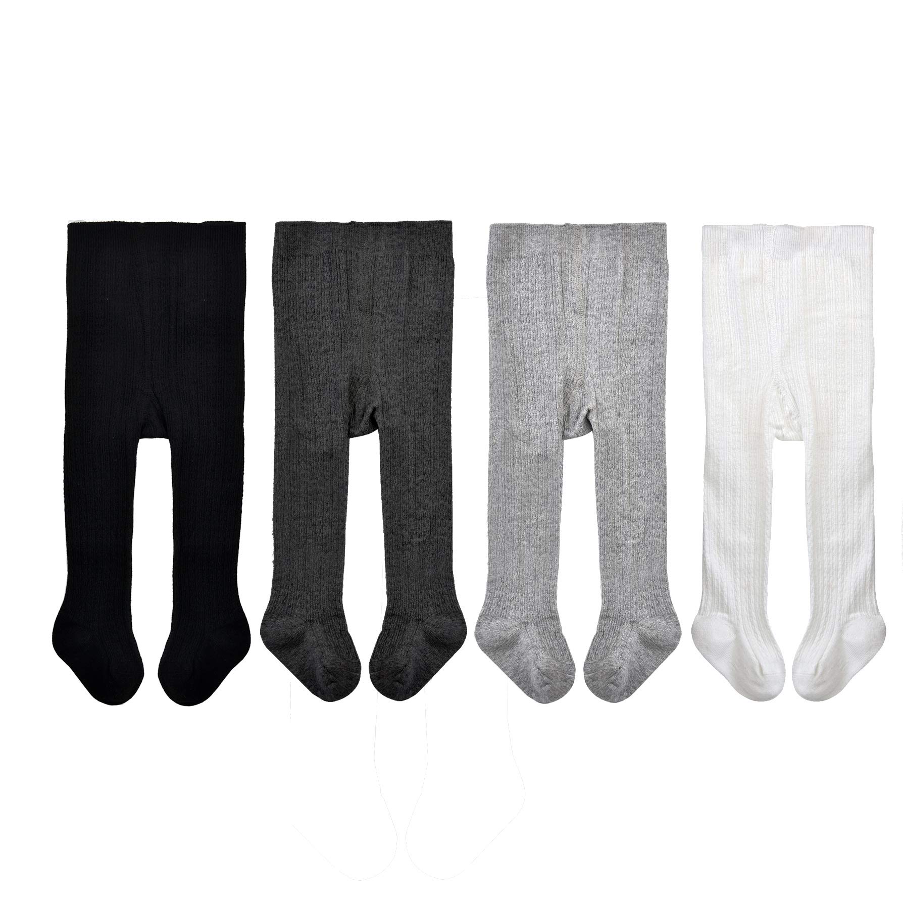 EPEIUS Baby Girls Cable Knit Cotton Tights - Soft Leggings & Stockings for Newborns, Infants & Toddlers (3/6 Pack) - Perfect for Playtime, Daycare & Winter Outfits