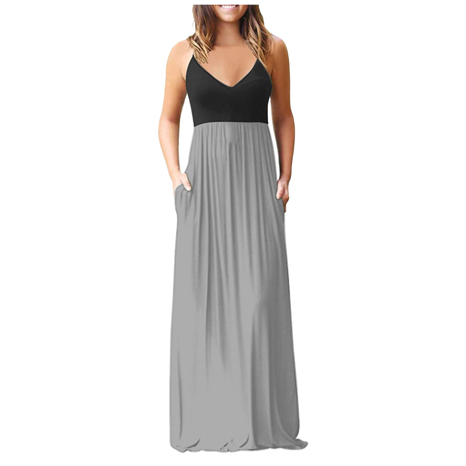 AODONG Women's Summer Maxi Dress - Short Sleeve Loose Casual Long Dress for Beach, Vacation & Everyday Wear | Sexy Flowy Tunic Top for Women
