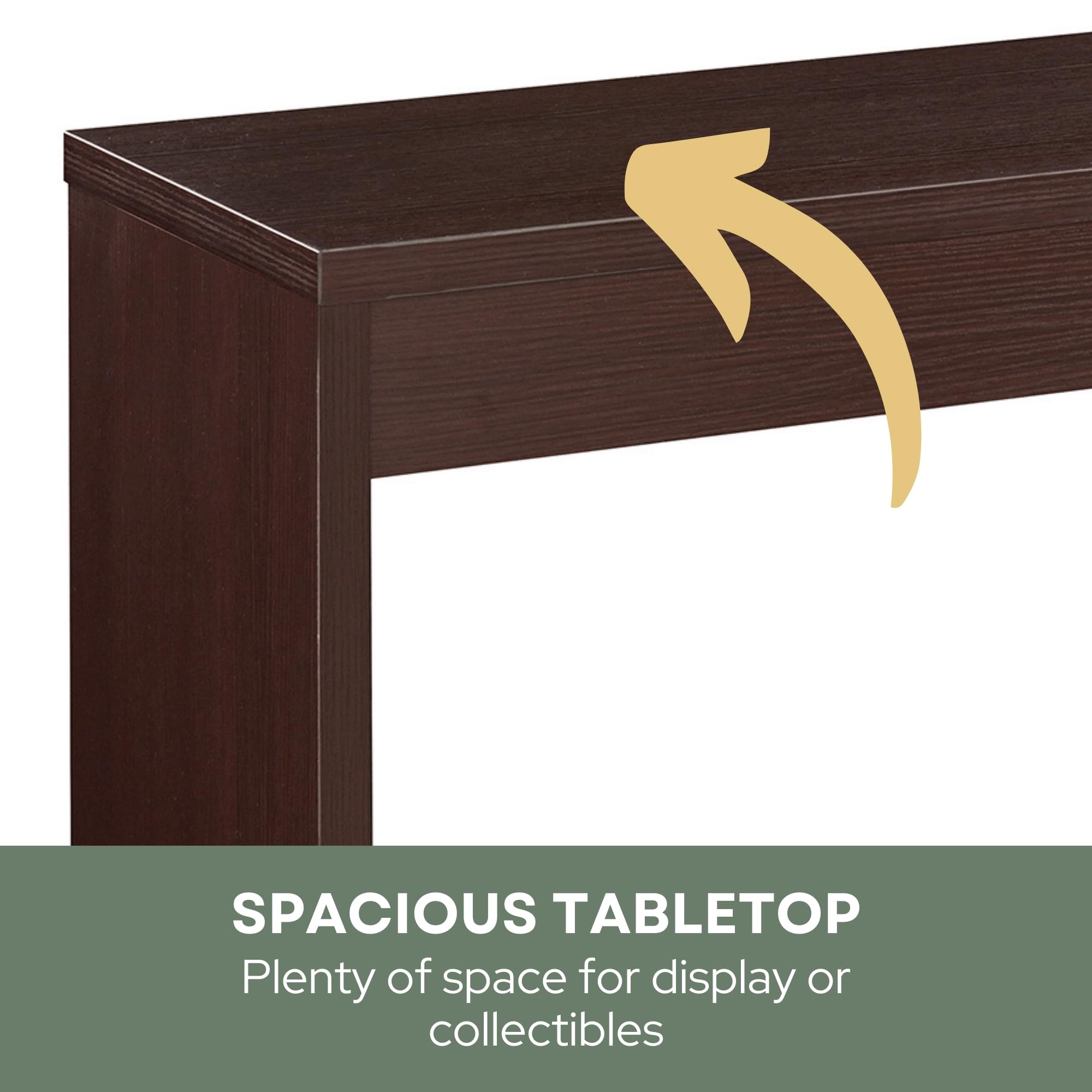 Convenience Concepts Northfield 48-Inch Console Table - Modern Sofa Table for Living Room, Contemporary Entryway Hall Table, Foyer Display Table in Espresso Finish | Perfect for Small Spaces, Home Decor & Apartment Styling