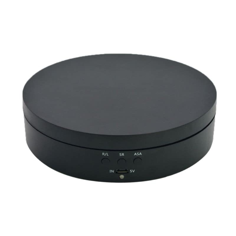 SHELLSK Professional Jewelry Display Stand - High Power Electric Rotating Mirror Turntable for Jewelry Store, Boutique & Home Use | Black Matte Finish Jewelry Organizer & Packaging Solution | Perfect for Rings, Necklaces & Earrings Display