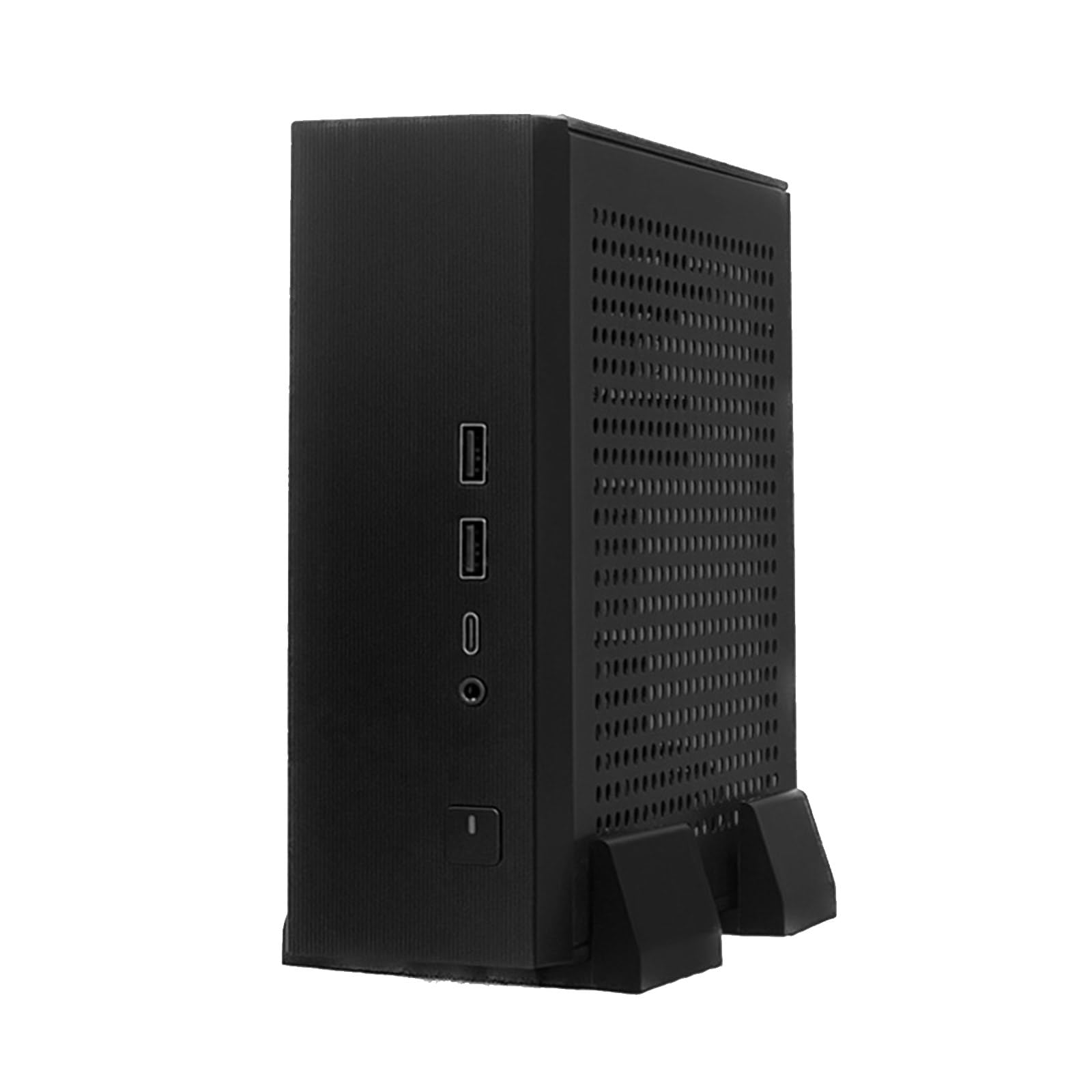Industrial Mini ITX Computer Case M09 - Compact HTPC & Desktop Enclosure with USB 2.0 Ports & Adjustable Foot Stands | Perfect for Home Theater PCs, Industrial Controls, and Space-Saving Workstations