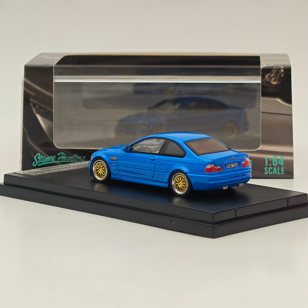 1:64 Scale BMW E46 M3 Blue Diecast Model Car - High Rev Series Collectible Toy for Adults | Perfect for Display, Car Enthusiast Gifts & Diecast Collections