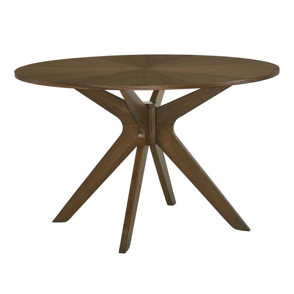 Picket House Furnishings Wynden Standard Height Dining Table - 42 Inch Round Wooden Kitchen Table for 4-6 People | Perfect for Small Spaces, Breakfast Nook & Apartment Dining | Rustic Farmhouse Style
