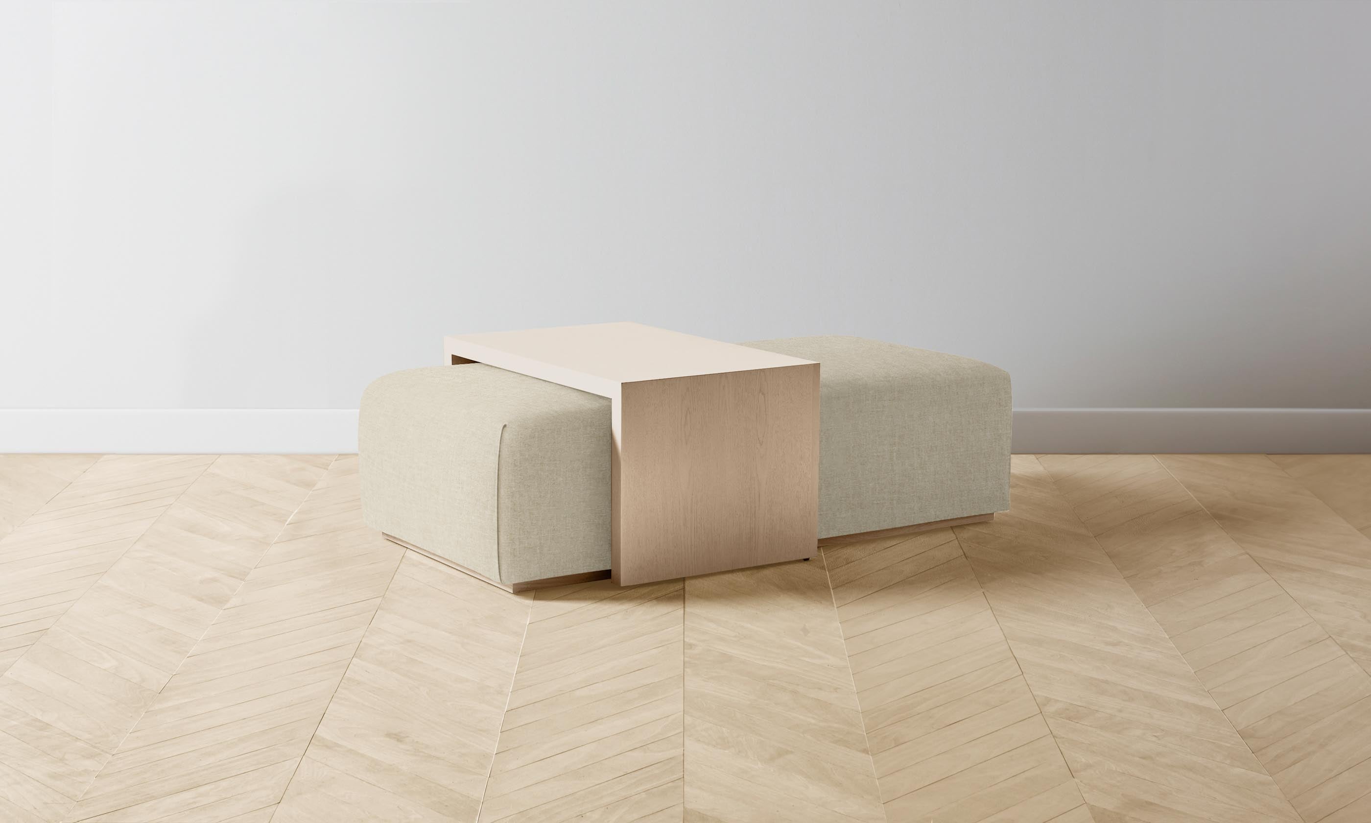 The Bowery Ottoman - Heritage Belgian Linen Upholstered Storage Bench with Alder Wood Frame | Perfect for Living Room, Bedroom & Entryway Seating