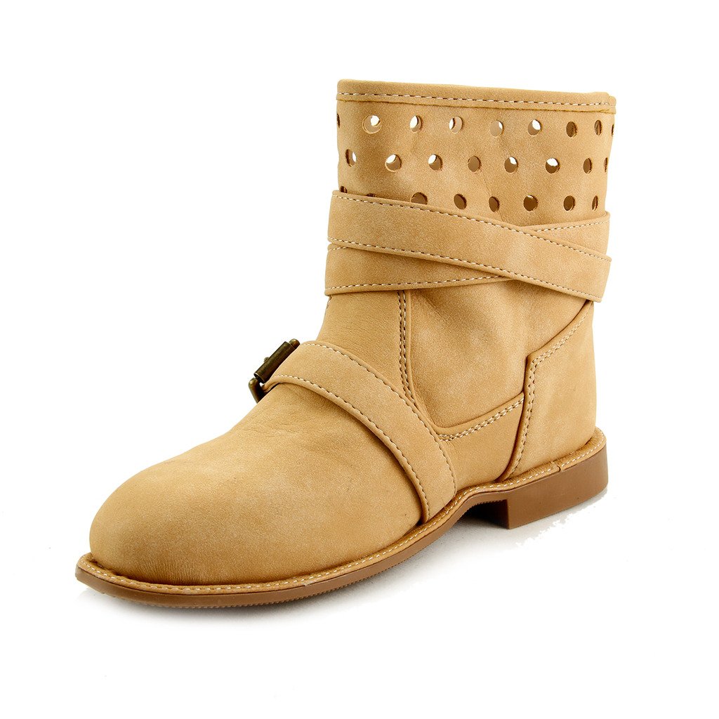 The Doll Maker Suede Wrap Boots - Women's Stylish Ankle Boots with Adjustable Straps | Perfect for Fall & Winter Outfits, Date Nights & Casual Wear