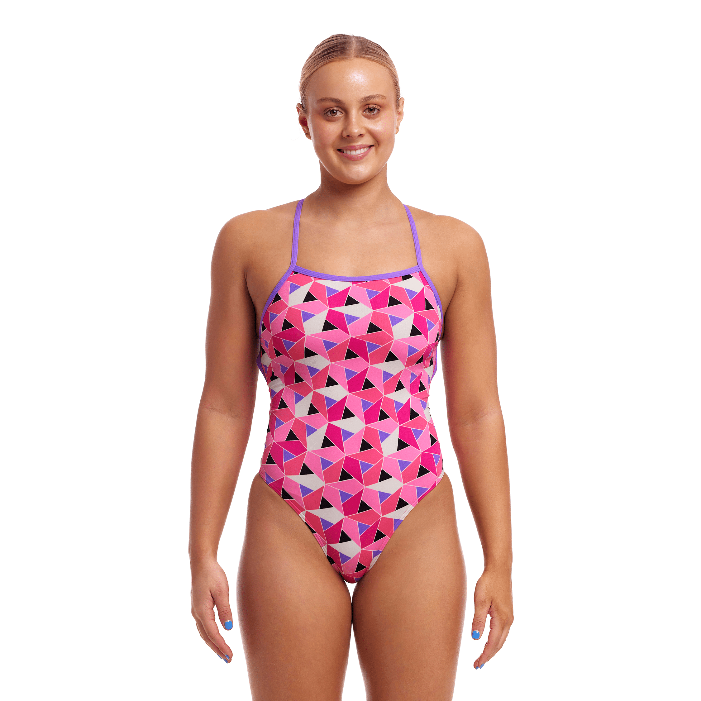 Funkita Ninja Star Strapped One-Piece Swimsuit for Women - Perfect for Swimming, Surfing, and Beach Activities