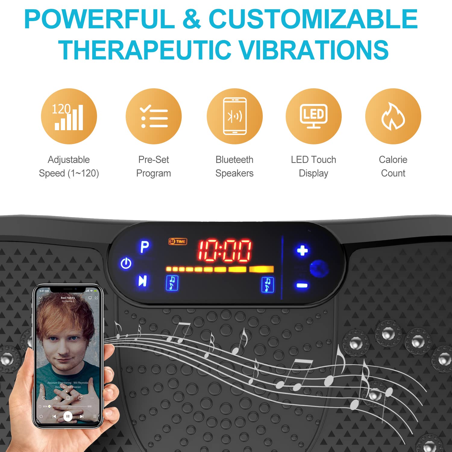 AXV Vibration Plate Exercise Machine - Full Body Workout Platform for Lymphatic Drainage & Weight Loss | Home Gym Equipment for Women & Men | Perfect for Toning, Fat Burning & Post-Workout Recovery