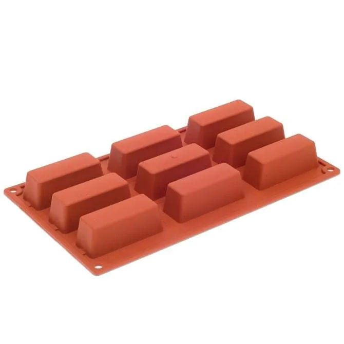 Non-Stick Orange Silicone Bread Loaf Pan - 9 Inch Tapered Loaf Pan for Baking Homemade Bread, Banana Bread & Pound Cake | Perfect for Oven, Dishwasher Safe & Easy Release