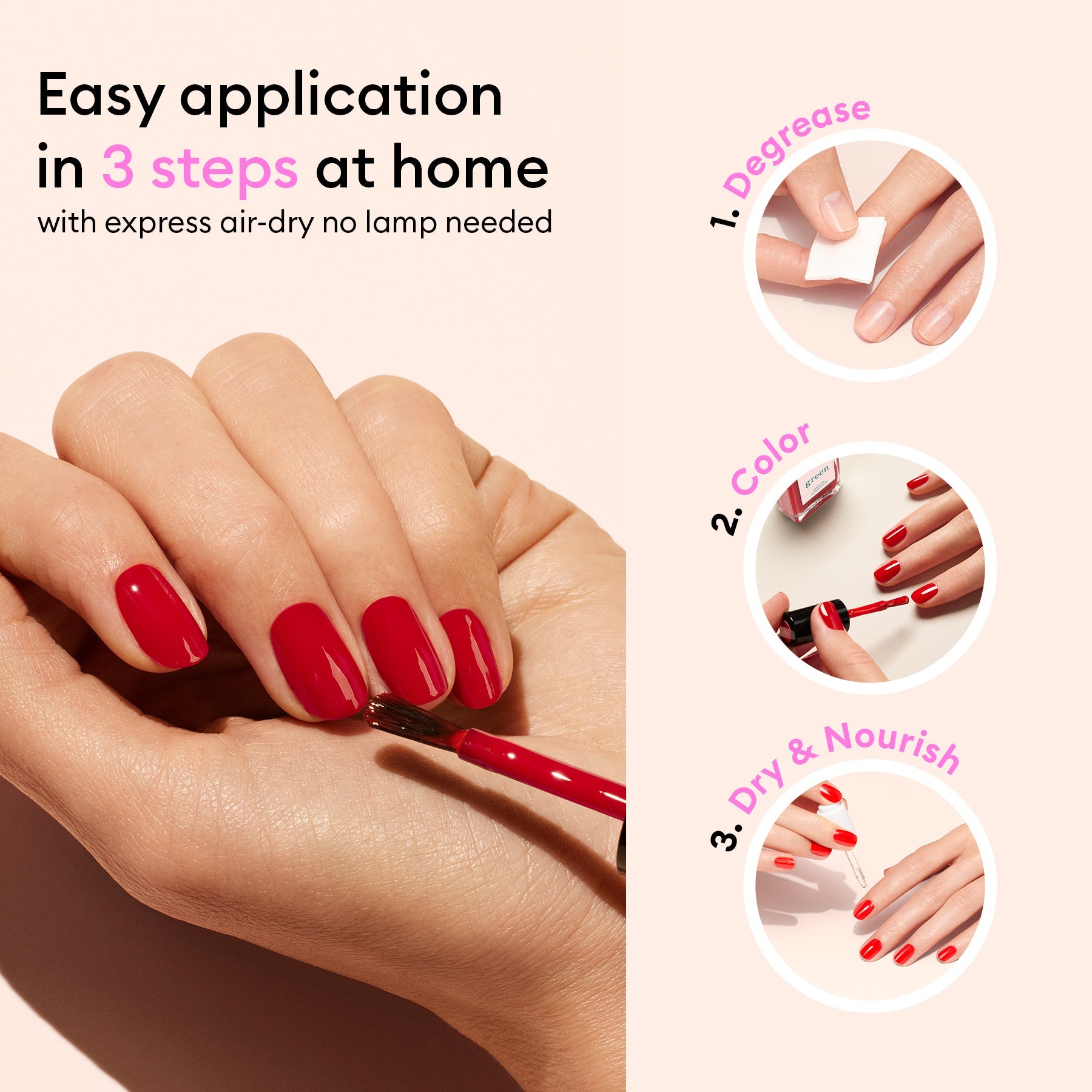 Green Nail Polish - Blossom Shade, Vegan & Non-Toxic, Long-Lasting Gel Formula for Manicures & Pedicures | Perfect for Spring, Summer, and Special Occasions
