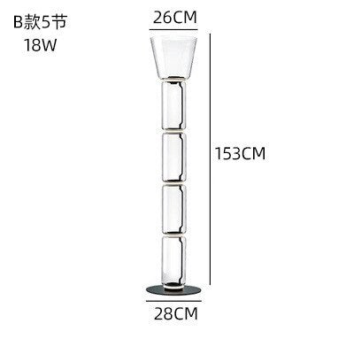 Modern LED Glass Floor Lamp - Bright Adjustable Standing Light for Living Room, Bedroom, Office - Stylish Home Decor Lighting for Reading & Relaxing