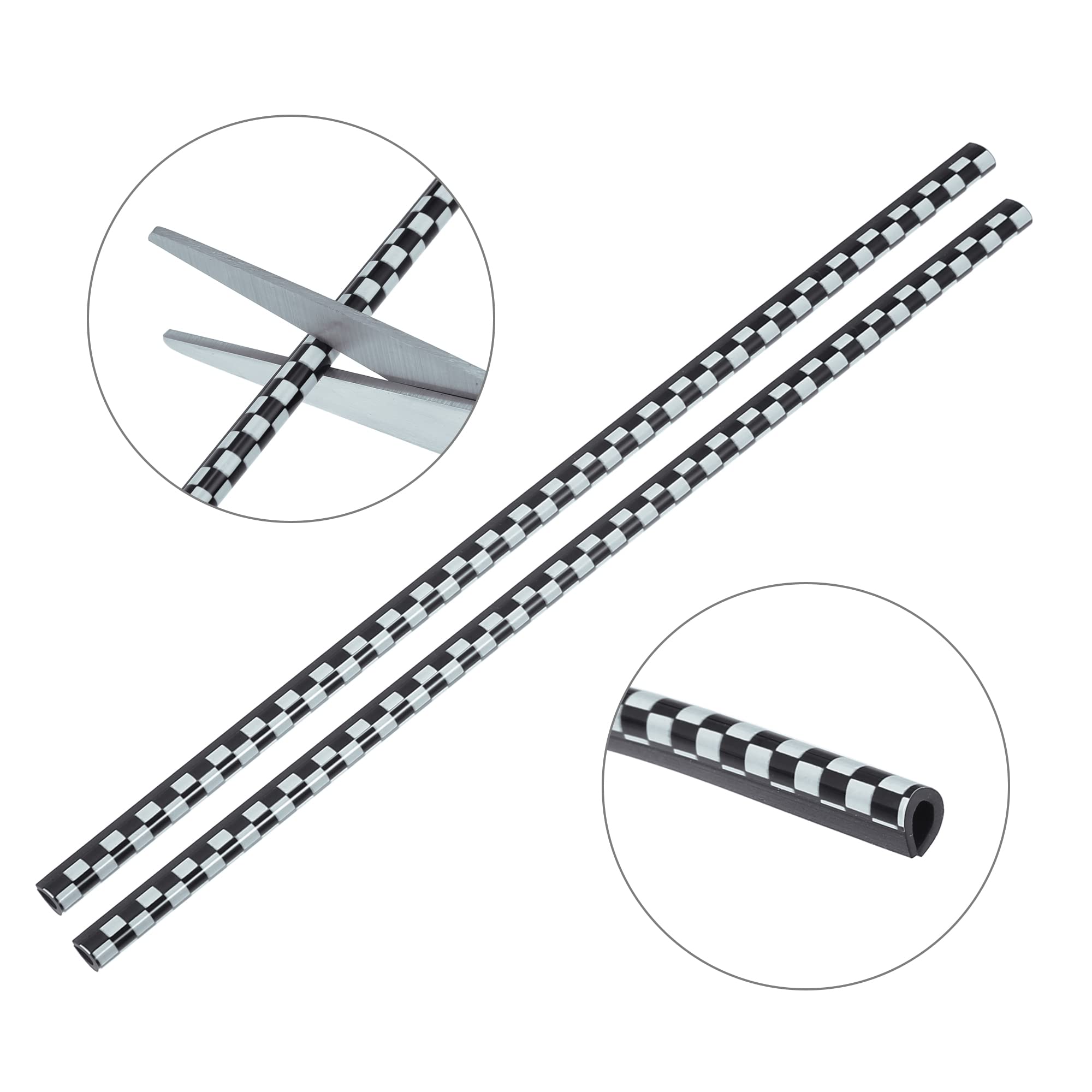 X AUTOHAUX 10-Piece Car Air Vent Decorations - Universal Fit Straight Vent Outlet Trim Strips (Black & White) | Interior Styling Accessories for Sedans, SUVs & Trucks