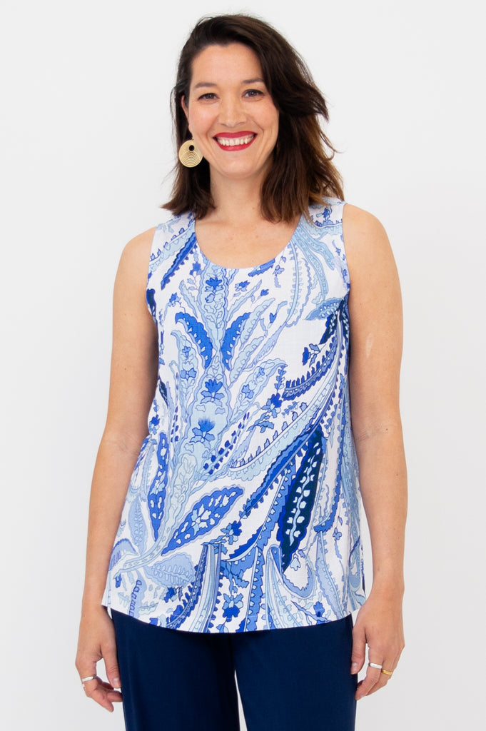 Dena Tank Top for Women - Radiant Linen Bamboo Blend - Breathable & Comfortable for Summer, Yoga, and Casual Wear