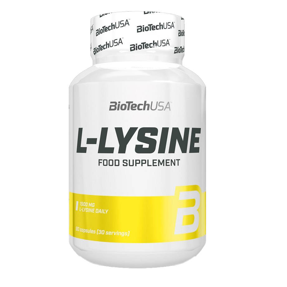 BioTechUSA L-Lysine 90 Capsules – Amino Acid Supplement for Immune Support & Collagen Production | Fitness & Wellness Boost
