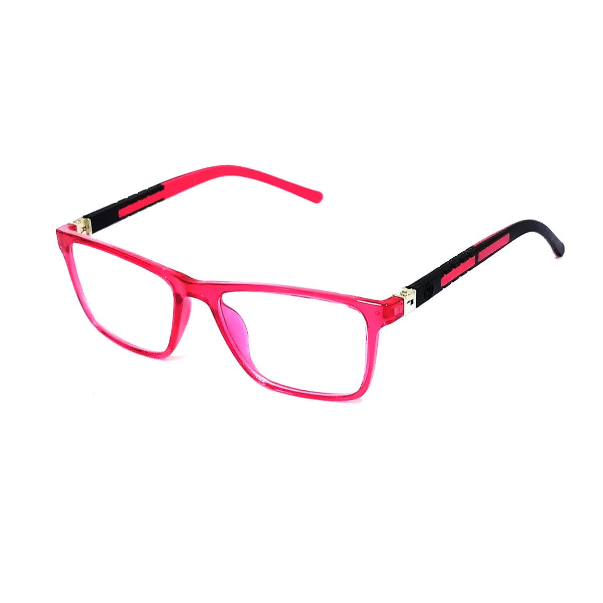 Square Transparent Red Blue Light Blocking Glasses for Kids 7-12 Years Old - Anti Eye Strain for Online Classes & Gaming
