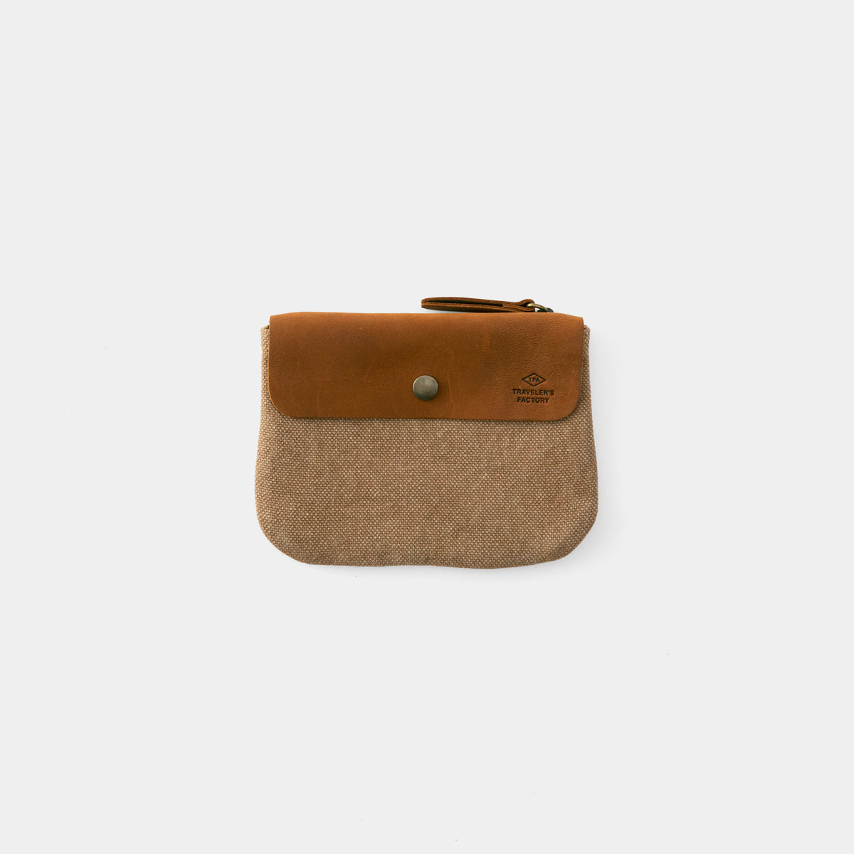 TRAVELER'S COMPANY Traveler's Factory Canvas Pouch SS Size Beige - Perfect for Organizing Pens, Passports & Small Essentials | Travel Accessories & Daily Carry Pouch