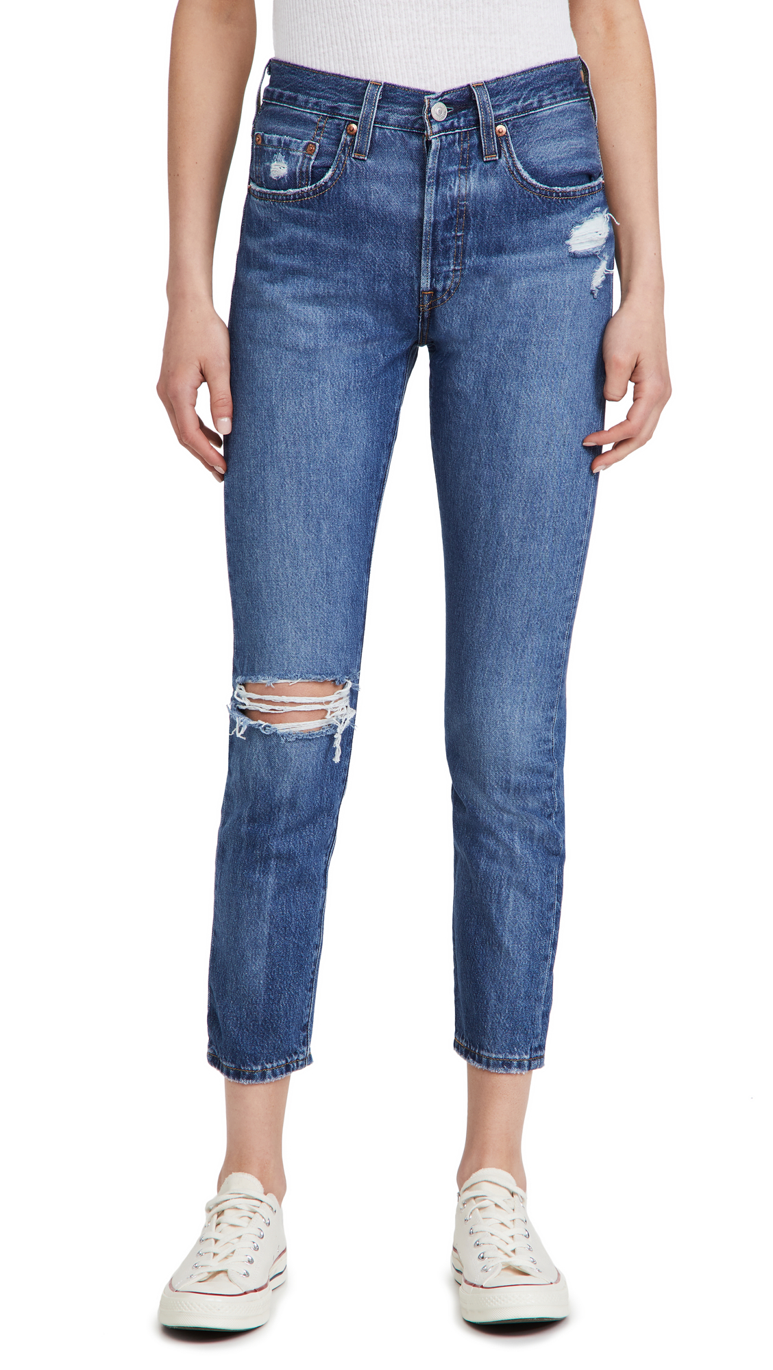 Levi's Women's Premium 501 Skinny Jeans - High Waist Stretch Denim Pants for Everyday Wear & Casual Outfits | Perfect for Work, Dating & Weekend Looks