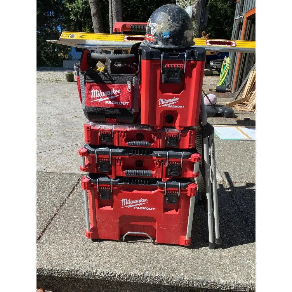Milwaukee PACKOUT™ Compact Tool Box - Durable Storage for Tools & Equipment - Perfect for Job Sites, Workshops & DIY Projects