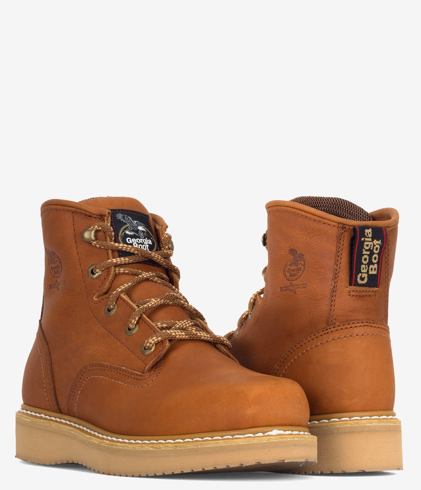 Georgia Boot Men's Wedge Safety Toe Work Boots - Durable Steel Toe Construction for Construction, Warehouse & Outdoor Work