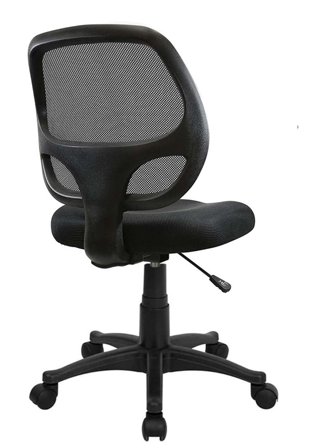 Ergonomic Mid-Back Black Mesh Office Chair - Adjustable Computer Desk Chair for Home & Work - Comfortable Task Chair Without Arms for Long Hours Sitting