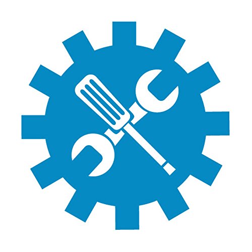 High-Quality Vinyl Graphic Wrench Screwdriver Decal - Large Size - Azul Blue for Toolbox, Garage, Workshop & DIY Projects