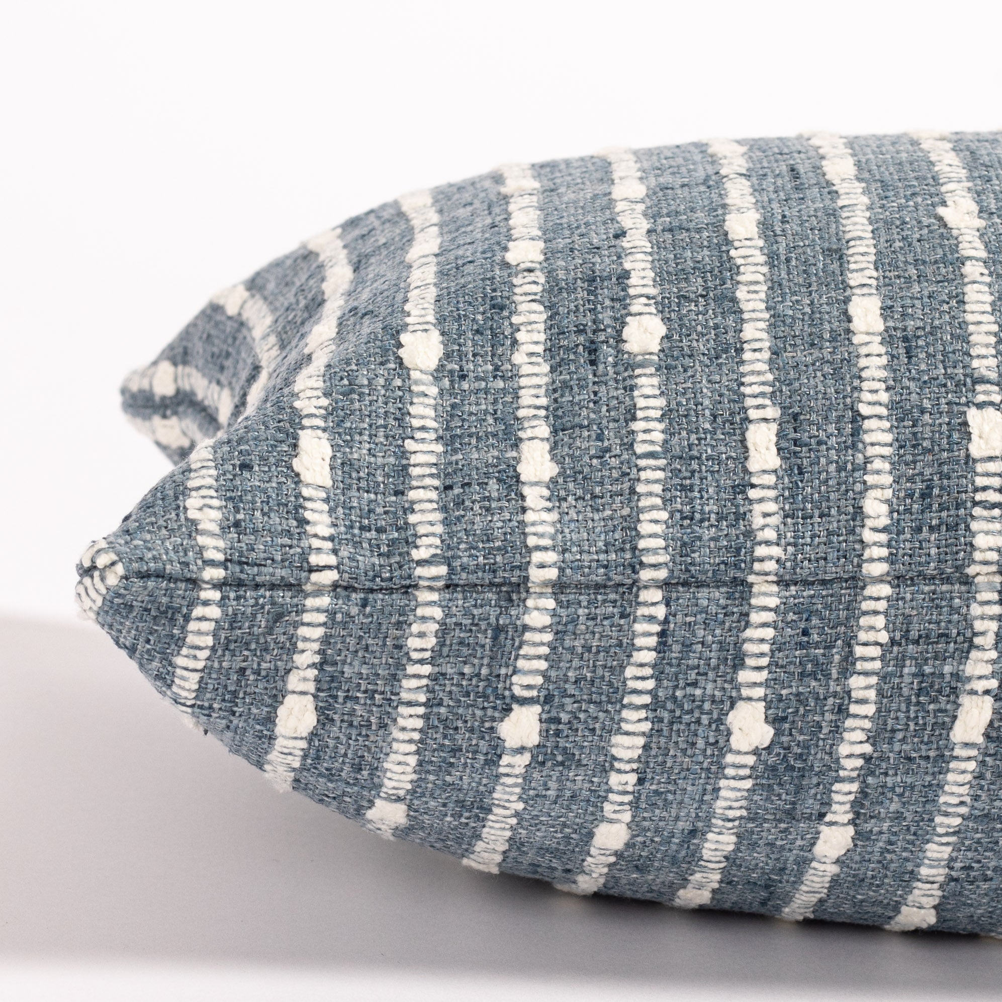 Arren Stripe 12x24 Lumbar Pillow - Soft Chambray Blue Decorative Cushion for Sofa, Bed & Home Decor - Perfect for Living Room, Bedroom and Office Comfort