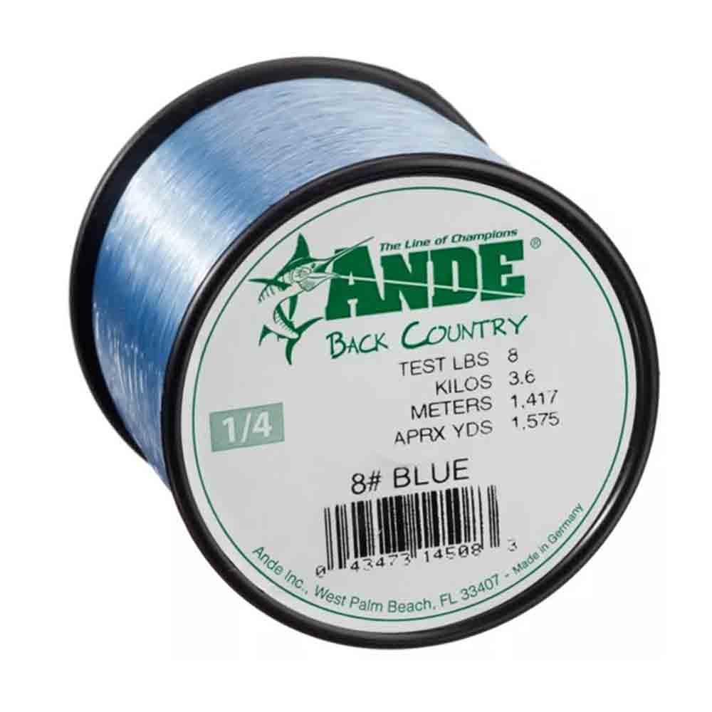 Ande 1/4lb Spool Premium Backcountry Monofilament Fishing Line - Strong & Durable for Freshwater & Saltwater Angling, Camping & Outdoor Adventures
