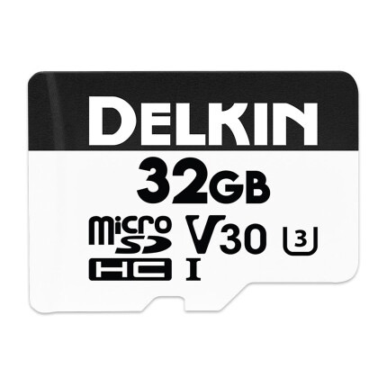 Delkin Devices 32GB UHS-I SDHC Memory Card - High Speed Class 10 for DSLR Cameras, Drones & Action Cameras - Includes SD Adapter for Easy File Transfer