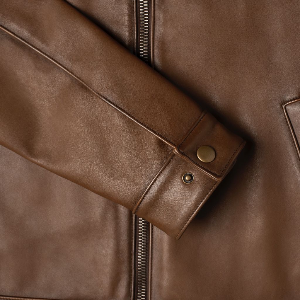 Keanu Jacket for Men - Premium Walnut Brown Leather Jacket | Stylish Outerwear for Casual Wear, Motorcycle Riding & Everyday Fashion